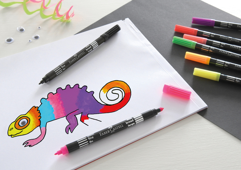 Faber\u0020Castell\u0020FC\u002D151109\u0020Viltstiften\u0020Duo\u0020Neon\u0020Kleuren\u0020In\u0020Etui\u002010\u0020Stuks