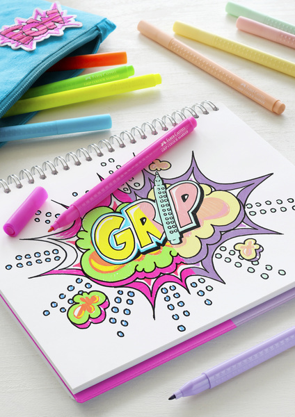 Faber\u0020Castell\u0020FC\u002D155312\u0020Grip\u0020Viltstiften\u0020Neon\u0020en\u0020Pastel\u002010\u0020Stuks