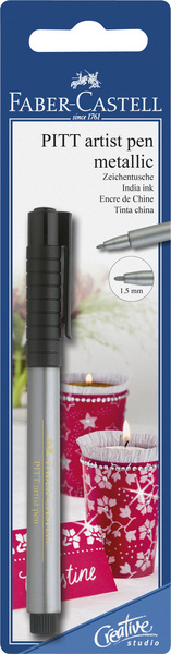 Faber\u0020Castell\u0020FC\u002D167398\u0020Tekenstift\u0020Pitt\u0020Artist\u0020Pen\u0020251\u0020Zilver
