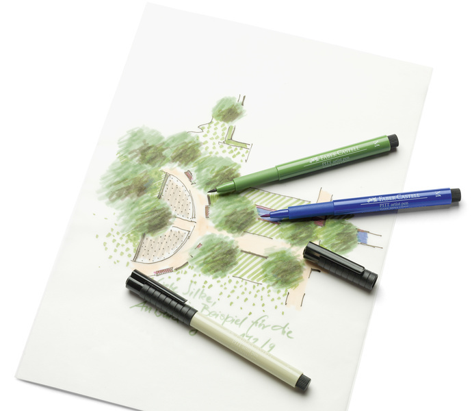 Faber\u0020Castell\u0020FC\u002D167398\u0020Tekenstift\u0020Pitt\u0020Artist\u0020Pen\u0020251\u0020Zilver