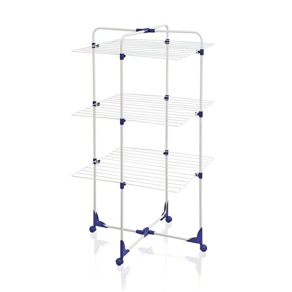Leifheit\u002081454\u0020Classic\u0020Tower\u0020270\u0020Droogtoren\u0020126x68x68\u0020cm\u0020Blauw\u002FWit