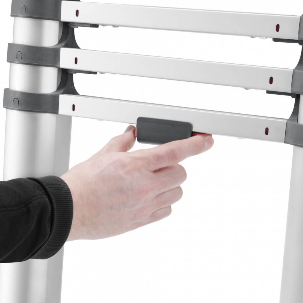 Hailo\u0020T80\u0020Aluminium\u0020Telescoopladder\u002011\u0020Treden\u0020\u002B\u0020Stabilisatiebalk\u0020103\u002D322\u0020cm
