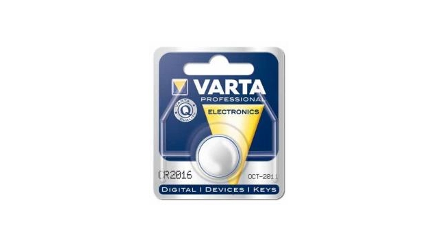 Varta\u0020CR2016\u0020Lithium\u0020Knoopcel\u0020Batterij