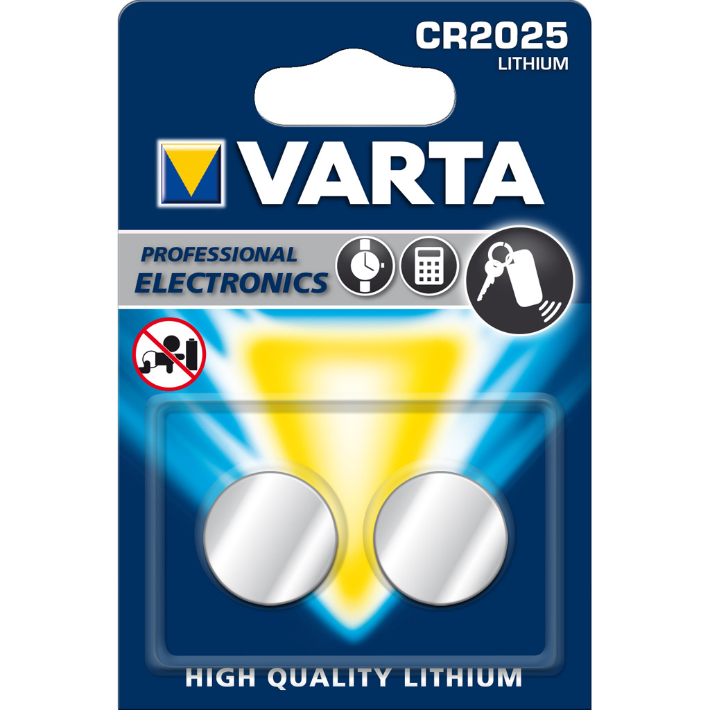 Varta\u0020CR2025\u0020Knoopcelbatterijen\u00202\u0020Stuks