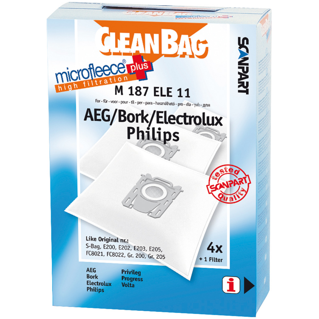 Scanpart\u0020M187ELE11\u0020Microfleece\u002B\u0020S\u002DBag\u0020Stofzak\u00204stuks