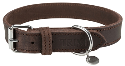 TRIXIE\u0020HALSBAND\u0020HOND\u0020RUSTIC\u0020VETLEER\u0020DONKERBRUIN\u002042\u002D48X2,5\u0020CM