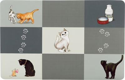 TRIXIE\u0020PLACEMAT\u0020PATCHWORK\u0020CAT\u0020GRIJS\u002044X28\u0020CM\u00206\u0020ST