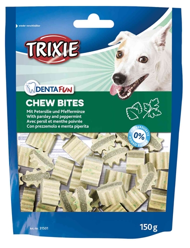 TRIXIE\u0020DENTA\u0020FUN\u0020CHEW\u0020BITES\u0020PETERSELIE\u0020PEPERMUNT\u002010X150\u0020GR