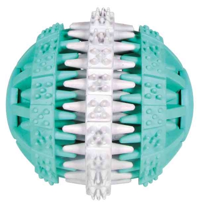 TRIXIE\u0020DENTA\u0020FUN\u0020NATUURRUBBER\u0020BAL\u0020MET\u0020MUNTSMAAK\u00206X6X6\u0020CM\u00203\u0020ST