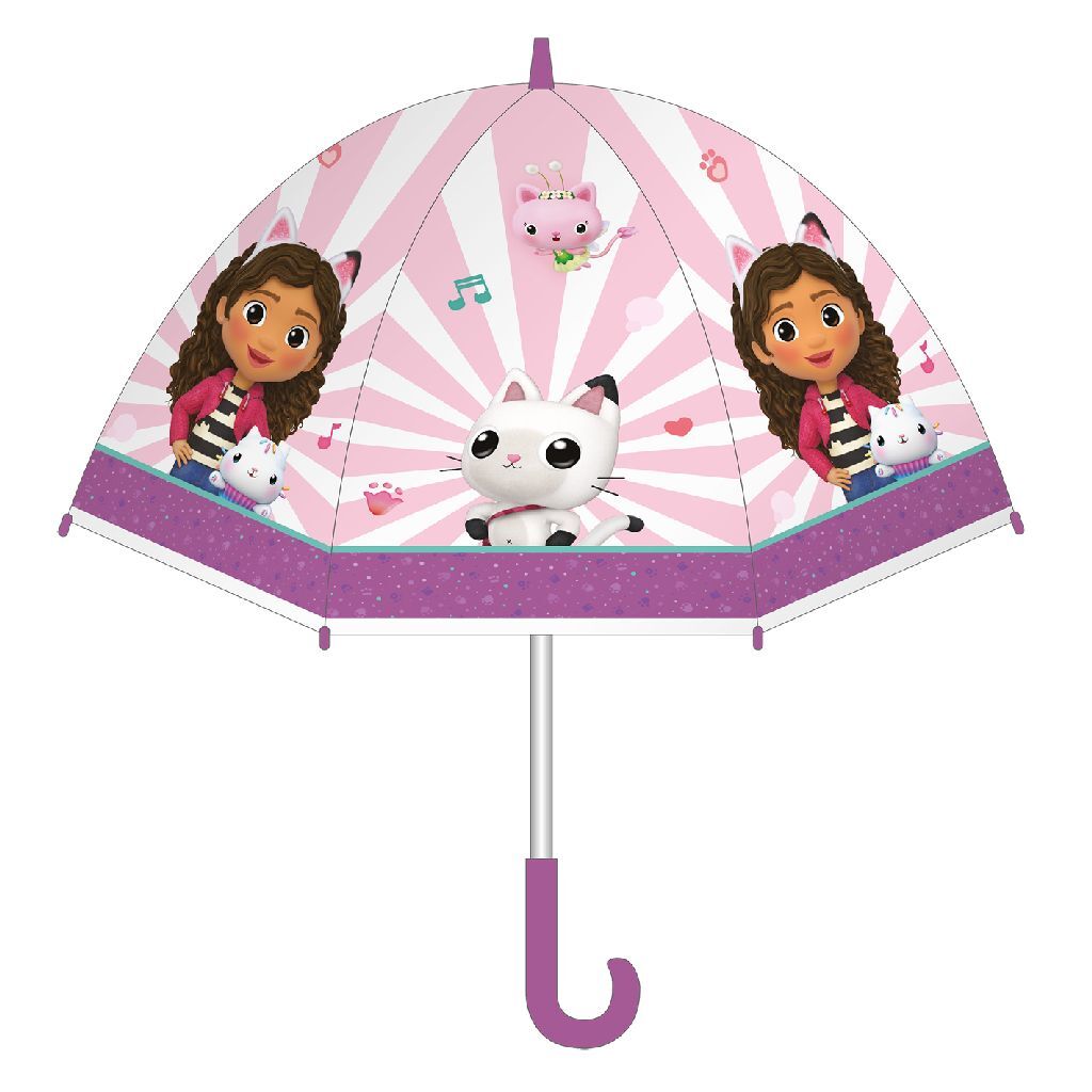 Gabbys\u0020Dollhouse\u0020Kinderparaplu\u002069\u0020cm\u0020Paars