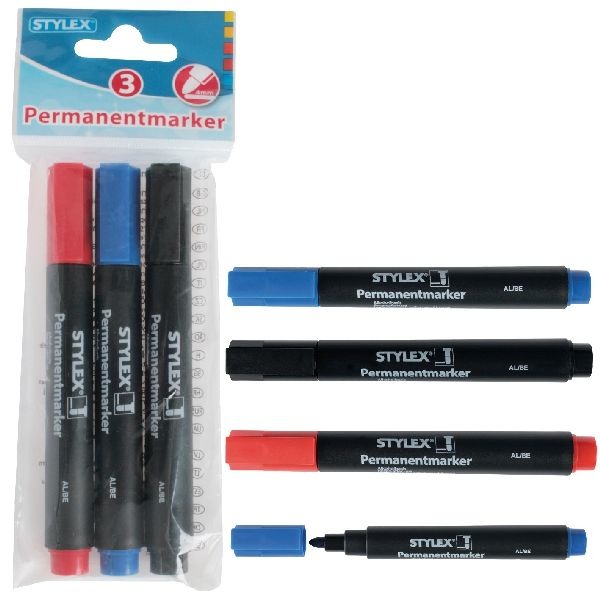 Stylex\u0020Permanent\u0020Markers\u00203\u0020stuks