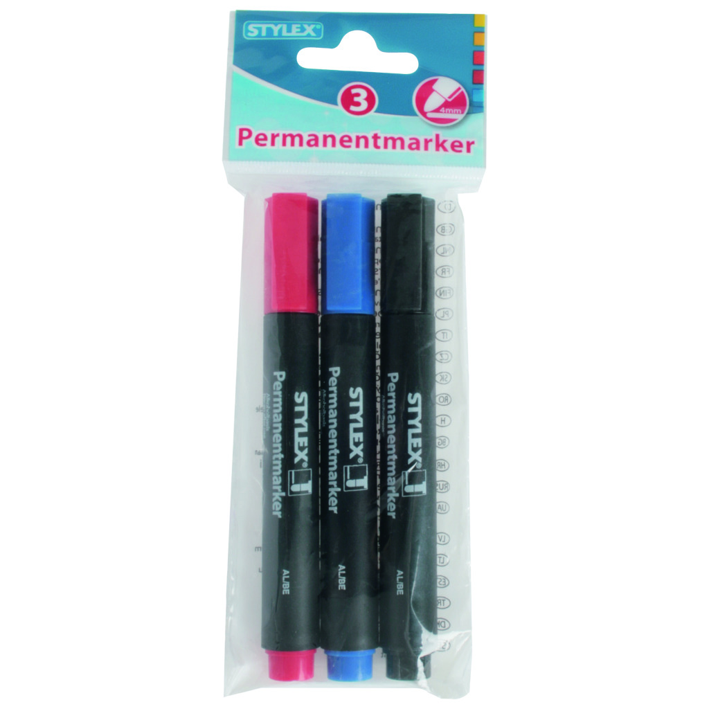 Stylex\u0020Permanent\u0020Markers\u00203\u0020stuks