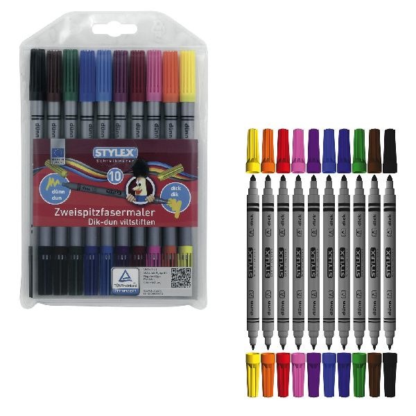 Toppoint\u0020Duo\u0020Viltstiften\u002010stuks