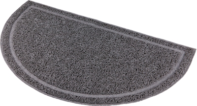 TRIXIE\u0020SCHOONLOOPMAT\u0020VOOR\u0020KATTENBAKKEN\u0020HALFROND\u0020PVC\u0020ANTRACIET\u002059X35\u0020CM\u00202\u0020ST