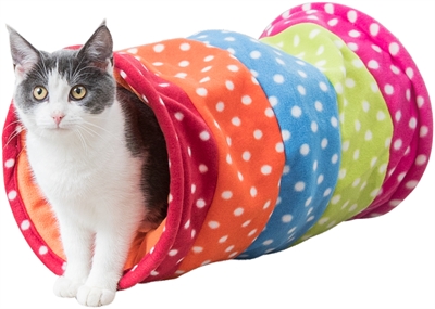 TRIXIE\u0020SPEELTUNNEL\u0020FLEECE\u0020MEERKLEURIG\u002050X25X25\u0020CM\u00202\u0020ST