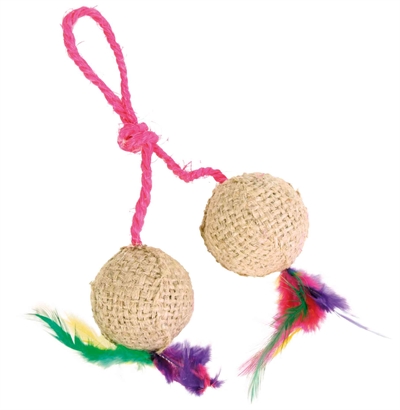 TRIXIE\u00202\u0020BALLEN\u0020AAN\u0020KOORD\u0020PLUCHE\u0020MET\u0020CATNIP\u00204,5\u0020CM\u00204\u0020ST