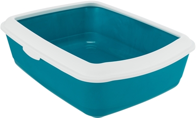 TRIXIE\u0020KATTENBAK\u0020CLASSIC\u0020PETROL\u0020\u002F\u0020WIT\u002047X37X15\u0020CM