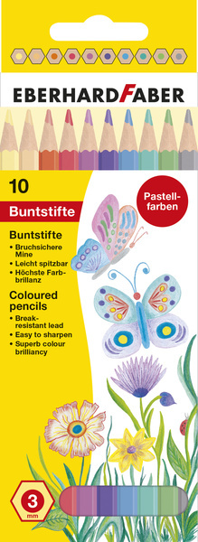 Eberhard\u0020Faber\u0020EF\u002D514810\u0020Kleurpotloden\u0020Pastel\u0020Kleur\u002010\u0020Stuks\u0020Assorti