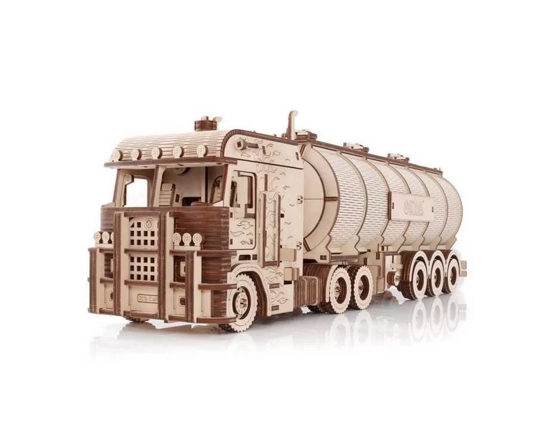 Eco\u0020Wood\u00203D\u0020Houten\u0020Puzzel\u0020Truck\u0020\u201CRoad\u0020King\u201D\u0020met\u0020ronde\u0020Container\u002DSemitrailer\u0020Modelbouw