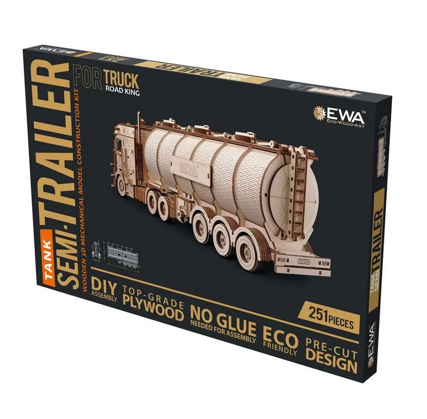 Eco\u0020Wood\u00203D\u0020Houten\u0020Puzzel\u0020Truck\u0020\u201CRoad\u0020King\u201D\u0020met\u0020ronde\u0020Container\u002DSemitrailer\u0020Modelbouw