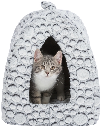 TRIXIE\u0020KATTENMAND\u0020IGLO\u0020MILA\u0020PLUCHE\u0020WIT\u0020\u002F\u0020GRIJS\u002032X32X42\u0020CM
