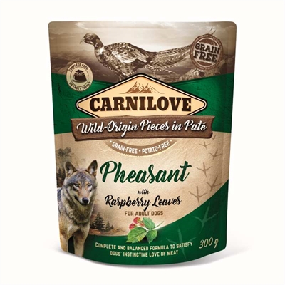 CARNILOVE\u0020DOG\u0020POUCH\u0020FAZANT\u0020\u002F\u0020FRAMBOZENBLAD\u002012X300\u0020GR