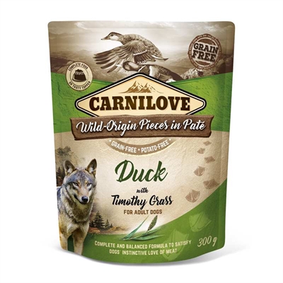 CARNILOVE\u0020DOG\u0020POUCH\u0020EEND\u0020\u002F\u0020TIMOTHY\u0020GRAS\u002012X300\u0020GR