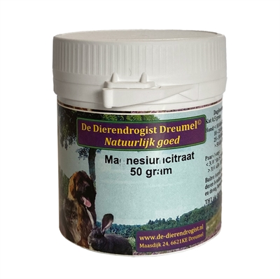 DIERENDROGIST\u0020MAGNESIUM\u0020CITRAAT\u002050\u0020GR