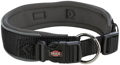 TRIXIE\u0020PREMIUM\u0020HALSBAND\u0020HOND\u0020EXTRA\u0020BREED\u0020ZWART\u0020\u002F\u0020GRAFIET\u0020GRIJS\u002033\u002D42X3,5\u0020CM