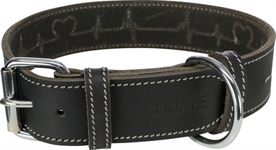 TRIXIE\u0020RUSTIC\u0020VETLEER\u0020HALSBAND\u0020HOND\u0020HEARTBEAT\u0020ZWART\u002034\u002D40X3\u0020CM
