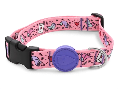 MORSO\u0020HALSBAND\u0020HOND\u0020GERECYCLED\u0020SWEET\u0020TWEET\u0020ROZE\u002043\u002D70X2,5\u0020CM