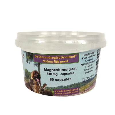 DIERENDROGIST\u0020MAGNESIUM\u0020CITRAAT\u0020CAPSULES\u0020480MG\u002060\u0020ST