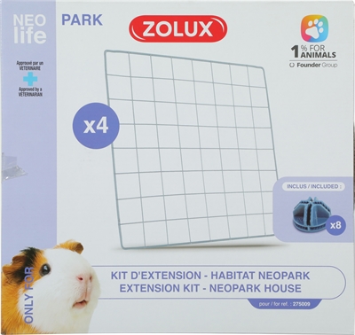 ZOLUX\u0020NEOLIFE\u0020NEOPARK\u0020CAVIA\u0020UITBEREIDINGSSET\u0020GAASPANELEN\u002035X35\u0020CM\u00204\u0020ST