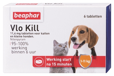 BEAPHAR\u0020VLO\u0020KILL\u002B\u0020KLEINE\u0020HOND\u002FKAT\u0020TOT\u002011\u0020KG\u00206\u0020TABLETTEN