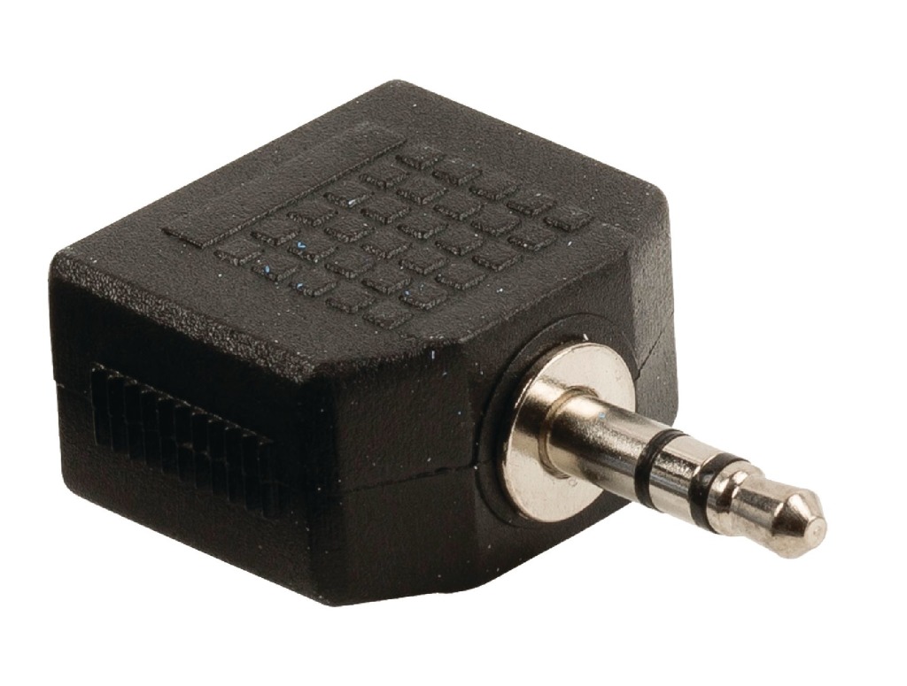 Valueline\u0020VLAB22945B\u0020Audio\u002Dsplitter\u00203,5\u0020mm\u0020Male\u0020\u002D\u00202x\u0020Female\u0020Zwart