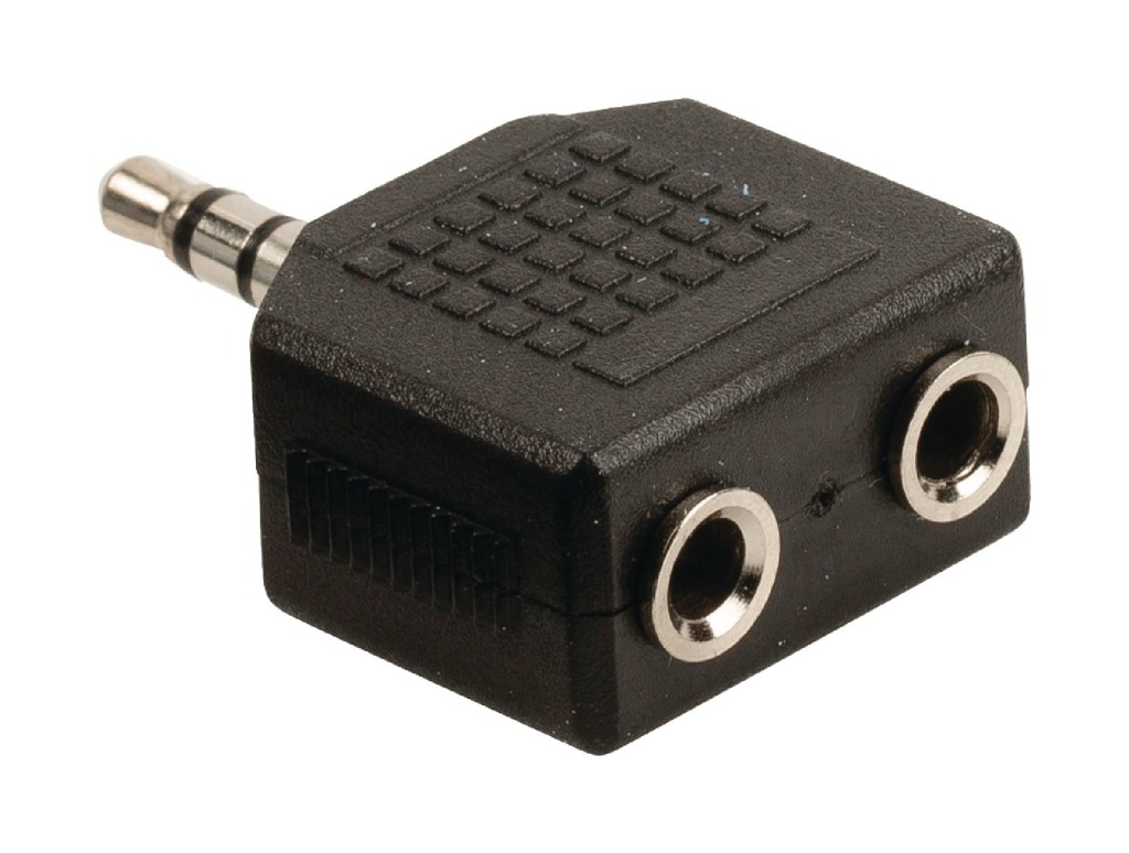 Valueline\u0020VLAB22945B\u0020Audio\u002Dsplitter\u00203,5\u0020mm\u0020Male\u0020\u002D\u00202x\u0020Female\u0020Zwart
