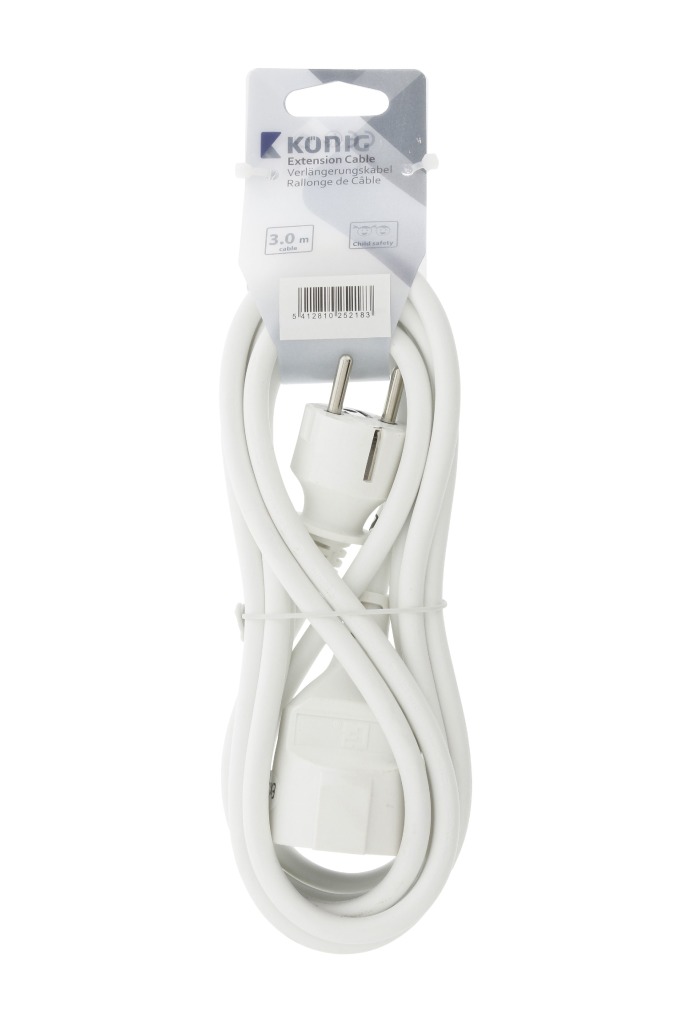 K\u0026ouml\u003Bnig\u0020EC103F1WH\u0020Stroom\u0020Verlengkabel\u00203\u0020M\u0020H05vv\u002Df\u00203g1.5\u0020Ip20\u0020Wit