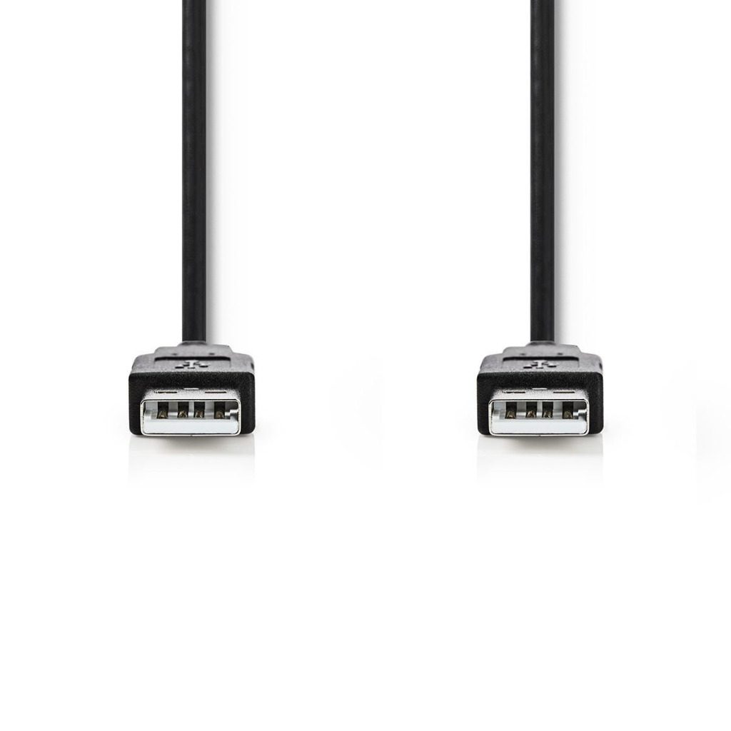 Nedis\u0020CCGT60000BK10\u0020Kabel\u0020Usb\u00202.0\u0020A\u0020Male\u0020\u002D\u0020A\u0020Male\u00201,0\u0020M\u0020Zwart