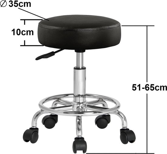 Casaria\u0020\u002D\u0020Hoogte\u0020Verstelbaar\u0020Rolkruk\u002051\u002D\u002065cm\u0020Zithoogte\u0020Zwart Casaria\u0020\u002D\u0020Hoogte\u0020Verstelbaar\u0020Rolkruk\u002051\u002D\u002065cm\u0020Zithoogte\u0020Zwart