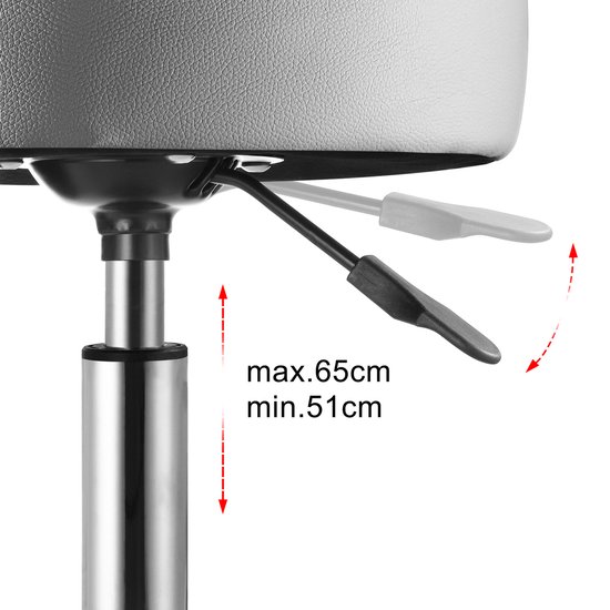 Rolkruk\u0020\u002D\u0020Hoogte\u0020Verstelbaar\u0020360\u00B0\u0020Draaibaar\u0020\u002D\u002051\u002D65cm\u0020Zithoogte\u0020Grijs