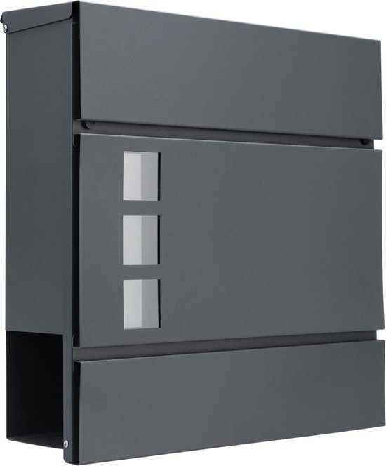 Designerbrievenbus\u0020met\u0020Inkijkraam\u0020\u002D\u0020Antraciet