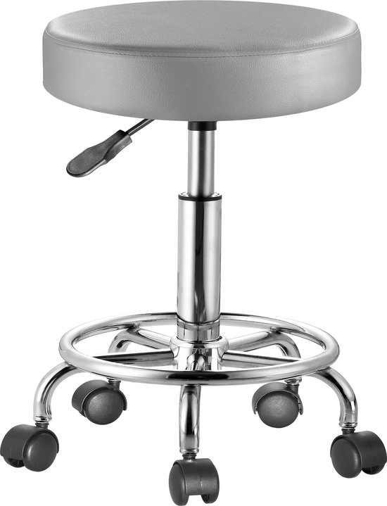 Rolkruk\u0020\u002D\u0020Hoogte\u0020Verstelbaar\u0020360\u00B0\u0020Draaibaar\u0020\u002D\u002051\u002D65cm\u0020Zithoogte\u0020Grijs