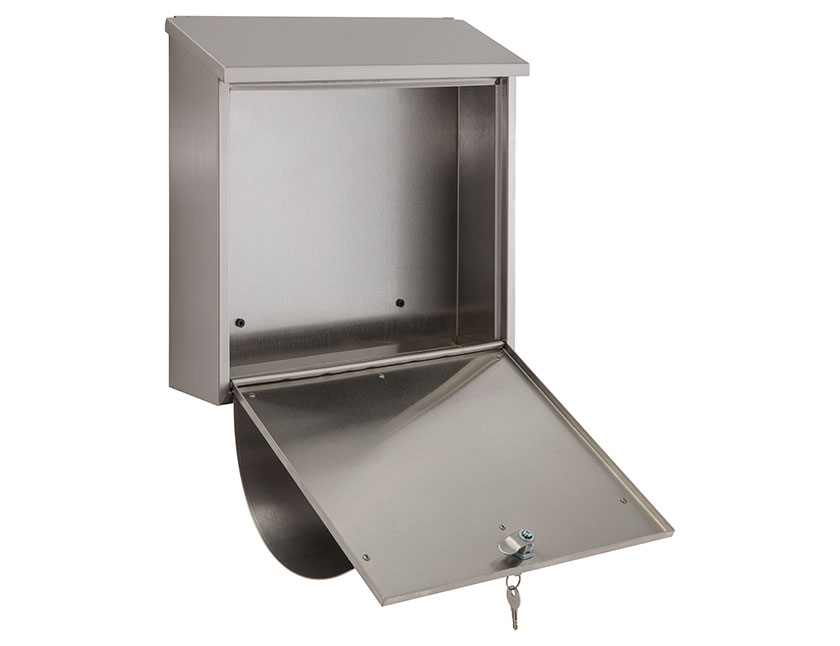 Boston\u0020brievenbus\u0020in\u0020RVS\u0020met\u0020krantenhouder