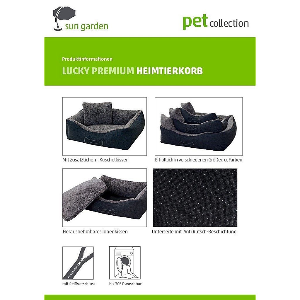 Sun\u0020Garden\u0020Luxe\u0020Hondenmand\u0020Lucky\u0020\u002B\u0020Kussen\u002059x67x20cm\u0020Grijs Sun\u0020Garden\u0020Luxe\u0020Hondenmand\u0020Lucky\u0020\u002B\u0020Kussen\u002059x67x20cm\u0020Grijs
