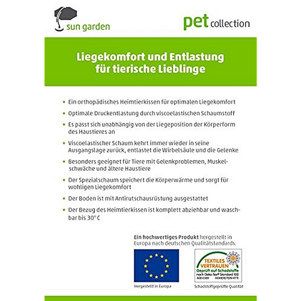 Sun\u0020Garden\u0020Buddy\u0020Orthopedisch\u0020Hondenkussen\u002072x50x8cm\u0020Lichtgrijs\u002FGemeleerd