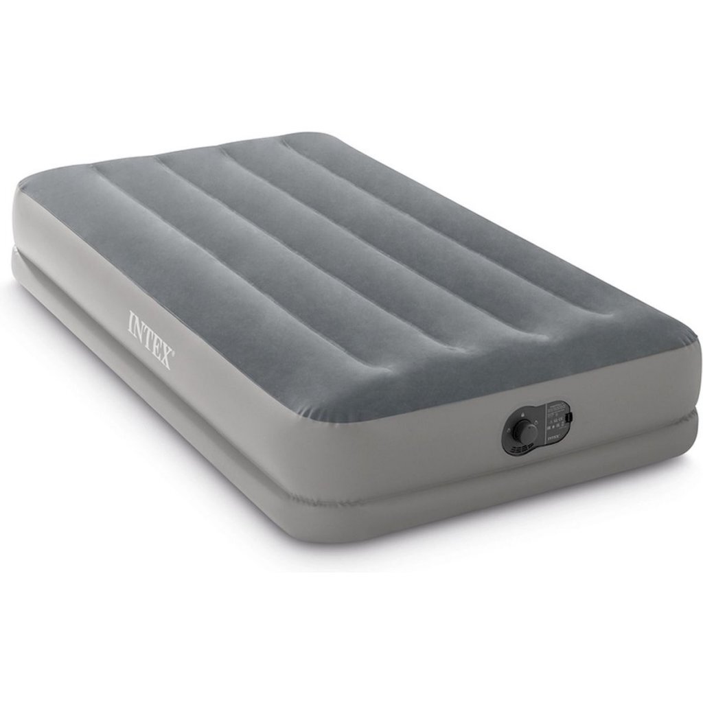 Intex\u002064112\u0020Twin\u0020Prestige\u0020Mid\u002DRise\u00201\u002DPersoons\u0020Luchtbed\u0020191x99x30\u0020cm\u0020Grijs