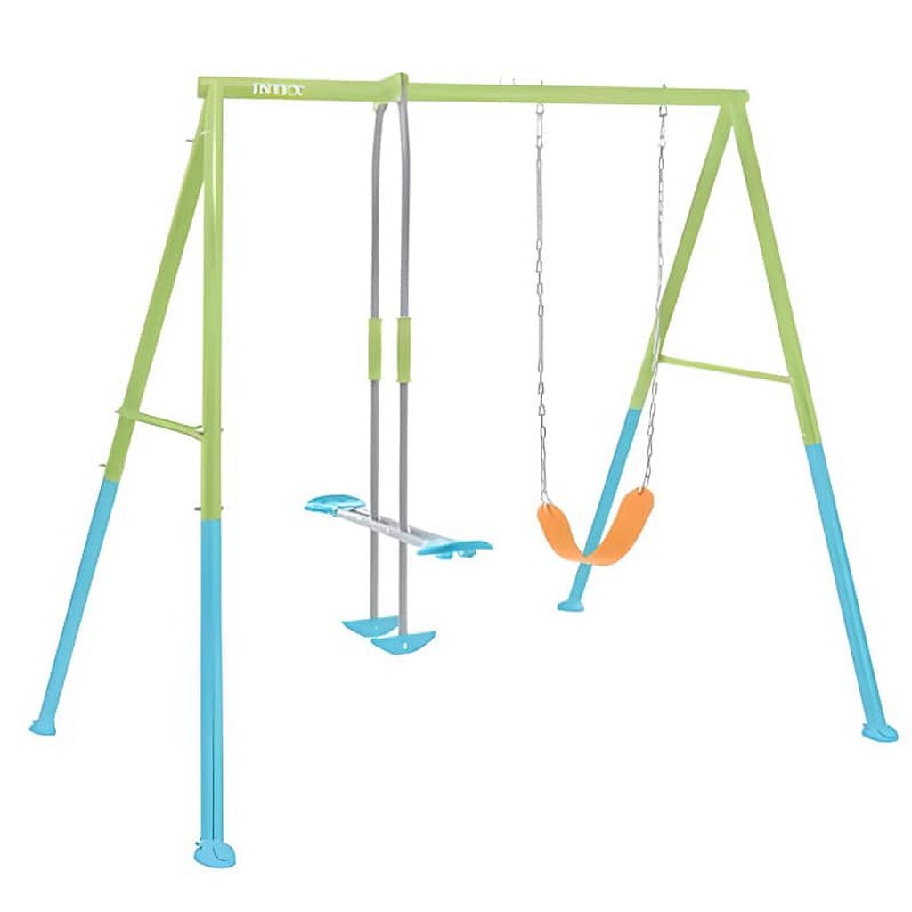 Intex\u002044120\u0020Schommelset\u0020254x251x211\u0020cm\u0020Blauw\u002FGroen\u002FOranje