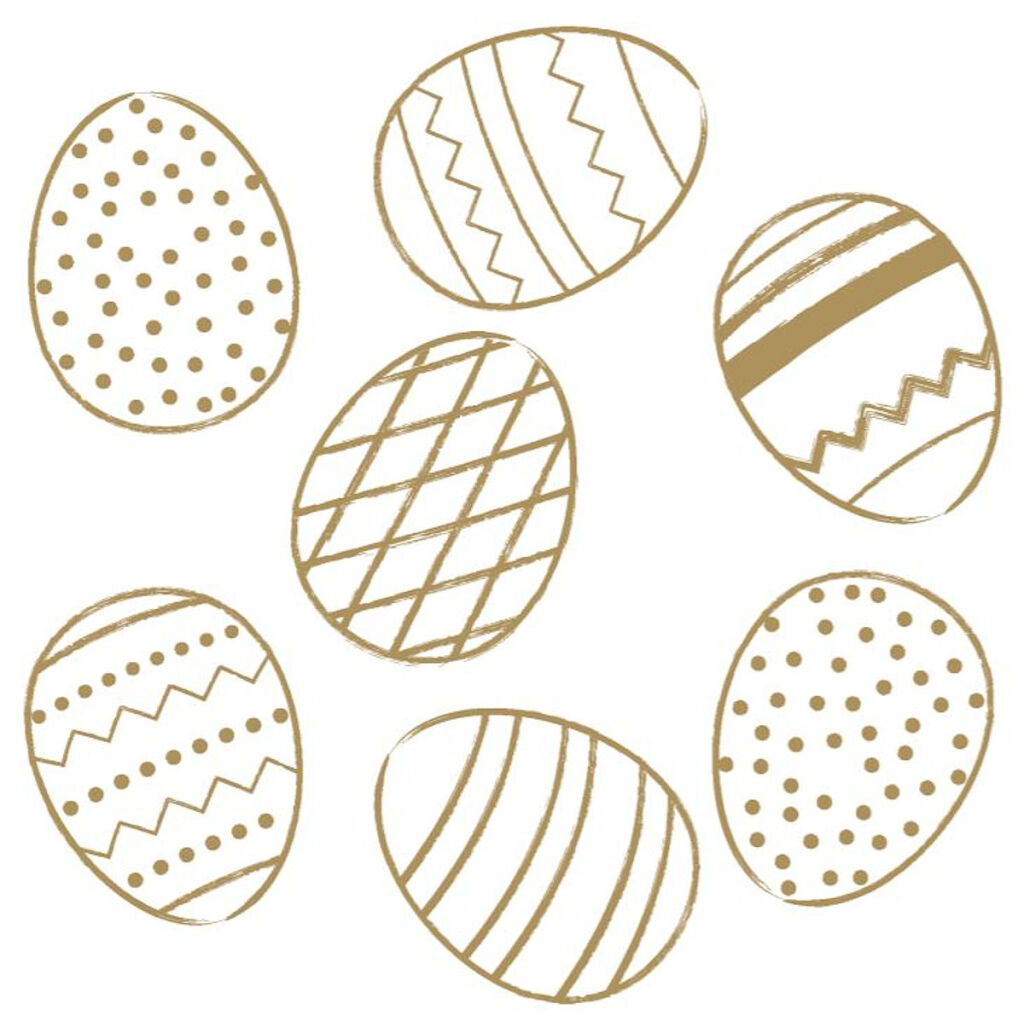 Duni\u0020Servetten\u0020Golden\u0020Eggs\u00203\u002Dlaags\u002033x33cm