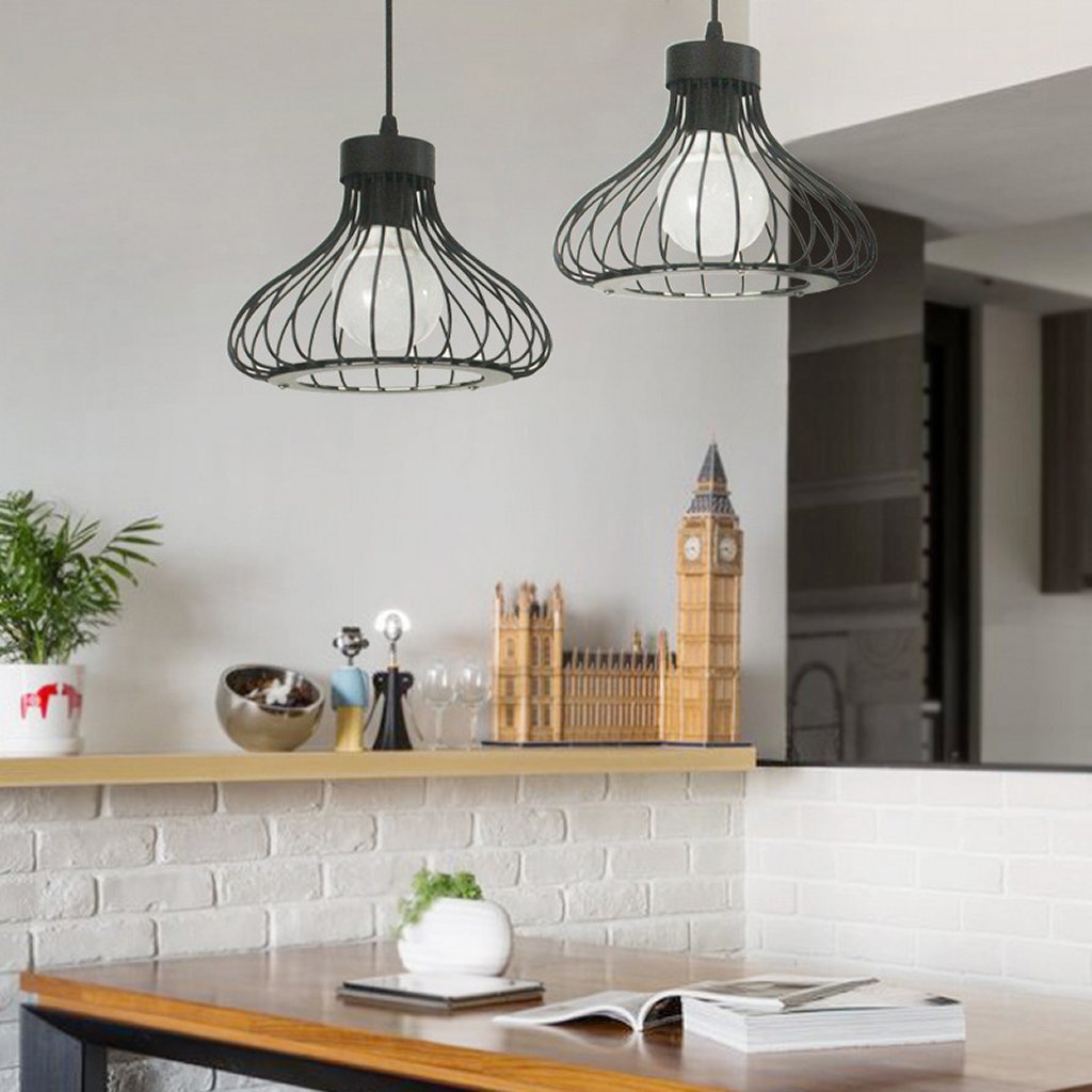 Homestyle\u0020Pro\u0020MK013\u002DB\u0020Industri\u00EBle\u0020Hanglamp\u002023x20\u0020cm\u0020Zwart\u002FMetaal