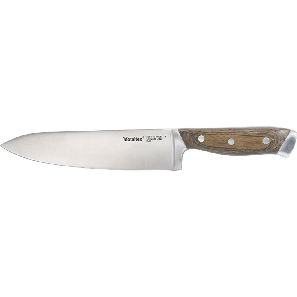 Metaltex\u0020Heritage\u0020Chefmes\u0020met\u0020Houten\u0020Greep\u002034\u0020cm